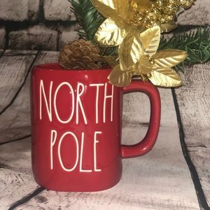 NWT RAE DUNN “North Pole” red ceramic mug
